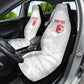 Custom Tunisia Football Car Seat Cover 2026 Eagles of Carthage White Grunge - African Pride