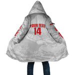Custom Tunisia Football Cloak 2026 Eagles of Carthage White Grunge - African Pride