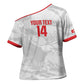 Custom Tunisia Football Cross Shoulder Shirt 2026 Eagles of Carthage White Grunge - African Pride