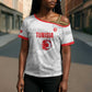 Custom Tunisia Football Cross Shoulder Shirt 2026 Eagles of Carthage White Grunge - African Pride