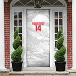 Custom Tunisia Football Door Cover 2026 Eagles of Carthage White Grunge - African Pride