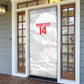 Custom Tunisia Football Door Cover 2026 Eagles of Carthage White Grunge - African Pride