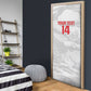 Custom Tunisia Football Door Cover 2026 Eagles of Carthage White Grunge - African Pride