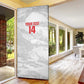 Custom Tunisia Football Door Cover 2026 Eagles of Carthage White Grunge - African Pride