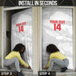 Custom Tunisia Football Door Cover 2026 Eagles of Carthage White Grunge - African Pride