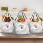 Custom Tunisia Football Grocery Bag 2026 Eagles of Carthage White Grunge - African Pride