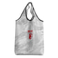 Custom Tunisia Football Grocery Bag 2026 Eagles of Carthage White Grunge - African Pride