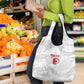 Custom Tunisia Football Grocery Bag 2026 Eagles of Carthage White Grunge - African Pride