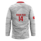 Custom Tunisia Football Hockey Jersey 2026 Eagles of Carthage White Grunge - African Pride