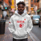 Custom Tunisia Football Hoodie 2026 Eagles of Carthage White Grunge - African Pride