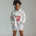Custom Tunisia Football Hoodie Dress 2026 Eagles of Carthage White Grunge - African Pride