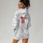 Custom Tunisia Football Hoodie Dress 2026 Eagles of Carthage White Grunge - African Pride