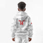 Custom Tunisia Football Kid Hoodie 2026 Eagles of Carthage White Grunge - African Pride