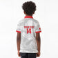 Custom Tunisia Football Kid Polo Shirt 2026 Eagles of Carthage White Grunge LT14