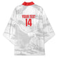 Custom Tunisia Football Kimono 2026 Eagles of Carthage White Grunge - African Pride