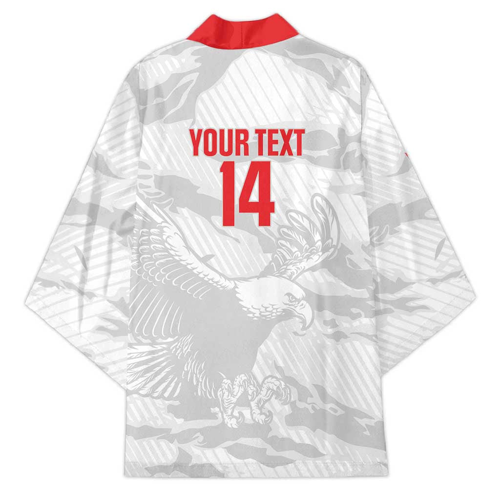 Custom Tunisia Football Kimono 2026 Eagles of Carthage White Grunge - African Pride