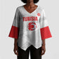 Custom Tunisia Football Kimono Sleeve Blouse 2026 Eagles of Carthage White Grunge - African Pride