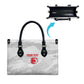 Custom Tunisia Football Leather Bag 2026 Eagles of Carthage White Grunge - African Pride