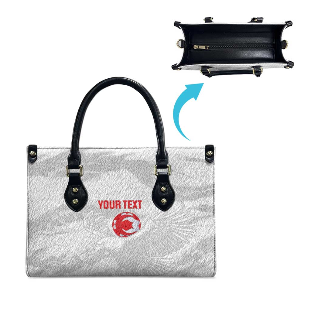 Custom Tunisia Football Leather Bag 2026 Eagles of Carthage White Grunge - African Pride