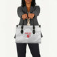 Custom Tunisia Football Leather Bag 2026 Eagles of Carthage White Grunge - African Pride