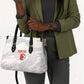 Custom Tunisia Football Leather Bag 2026 Eagles of Carthage White Grunge - African Pride