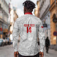 Custom Tunisia Football Long Sleeve Button Shirt 2026 Eagles of Carthage White Grunge - African Pride