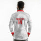 Custom Tunisia Football Long Sleeve Polo Shirt 2026 Eagles of Carthage White Grunge - African Pride