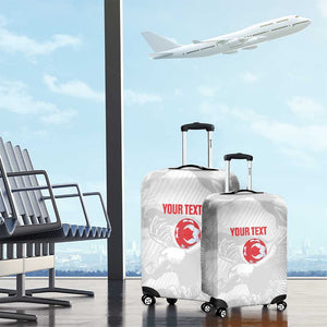 Custom Tunisia Football Luggage Cover 2026 Eagles of Carthage White Grunge - African Pride