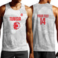 Custom Tunisia Football Men Tank Top 2026 Eagles of Carthage White Grunge - African Pride