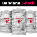 Custom Tunisia Football Neck Gaiter 2026 Eagles of Carthage White Grunge - African Pride