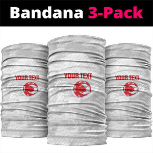 Custom Tunisia Football Neck Gaiter 2026 Eagles of Carthage White Grunge - African Pride