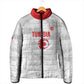 Custom Tunisia Football Padded Jacket 2026 Eagles of Carthage White Grunge - African Pride