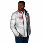 Custom Tunisia Football Padded Jacket 2026 Eagles of Carthage White Grunge - African Pride