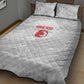 Custom Tunisia Football Quilt Bed Set 2026 Eagles of Carthage White Grunge - African Pride