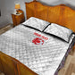 Custom Tunisia Football Quilt Bed Set 2026 Eagles of Carthage White Grunge - African Pride