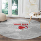 Custom Tunisia Football Round Carpet 2026 Eagles of Carthage White Grunge - African Pride