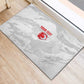 Custom Tunisia Football Rubber Doormat 2026 Eagles of Carthage White Grunge - African Pride