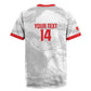 Custom Tunisia Football Rugby Jersey 2026 Eagles of Carthage White Grunge LT14