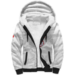 Custom Tunisia Football Sherpa Hoodie 2026 Eagles of Carthage White Grunge - African Pride