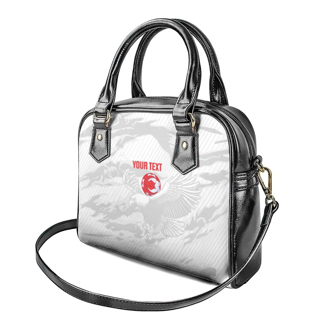 Custom Tunisia Football Shoulder Handbag 2026 Eagles of Carthage White Grunge - African Pride