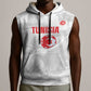 Custom Tunisia Football Sleeveless Hoodie 2026 Eagles of Carthage White Grunge - African Pride