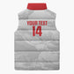 Custom Tunisia Football Sleeveless Puffer Jacket 2026 Eagles of Carthage White Grunge - African Pride
