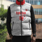 Custom Tunisia Football Sleeveless Puffer Jacket 2026 Eagles of Carthage White Grunge - African Pride