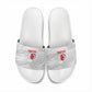 Custom Tunisia Football Slide Sandals 2026 Eagles of Carthage White Grunge - African Pride