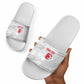 Custom Tunisia Football Slide Sandals 2026 Eagles of Carthage White Grunge - African Pride
