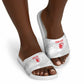 Custom Tunisia Football Slide Sandals 2026 Eagles of Carthage White Grunge - African Pride