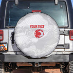 Custom Tunisia Football Spare Tire Cover 2026 Eagles of Carthage White Grunge - African Pride
