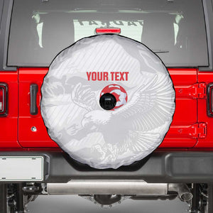 Custom Tunisia Football Spare Tire Cover 2026 Eagles of Carthage White Grunge - African Pride