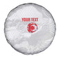 Custom Tunisia Football Spare Tire Cover 2026 Eagles of Carthage White Grunge - African Pride
