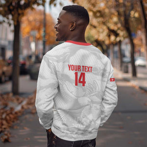 Custom Tunisia Football Sweatshirt 2026 Eagles of Carthage White Grunge - African Pride